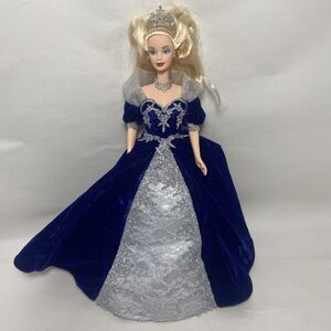 Millennium Princess 2000 Barbie Doll Special Edition Blue White Crown No Shoes